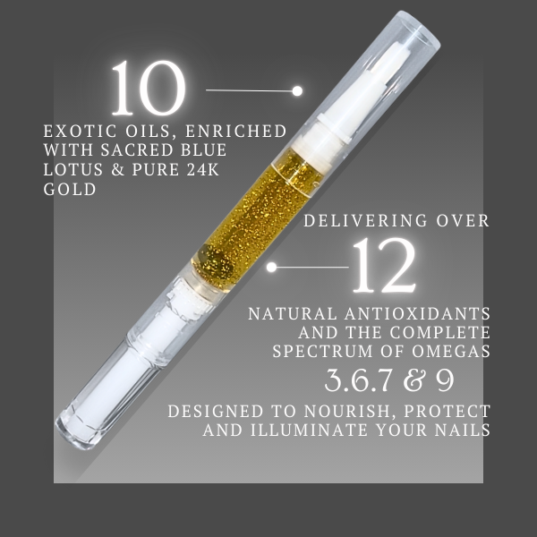 BLUE LOTUS & 24 K GOLD-STRENGTHENING CUTICLE OIL-